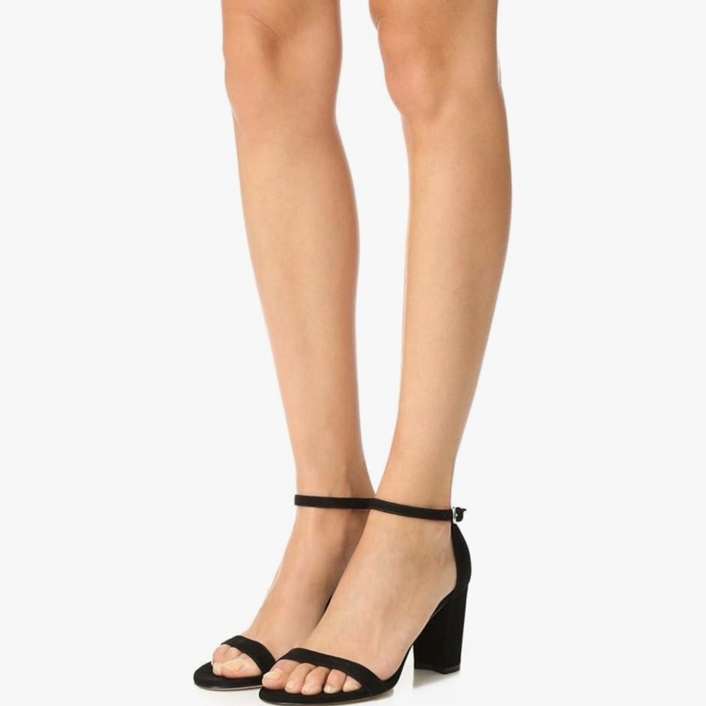Stuart Weitzman Nearlynude Heeled Sandal black